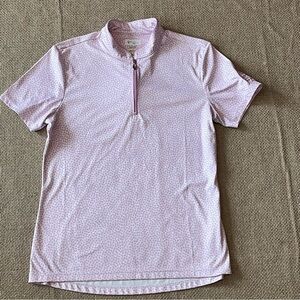 Greg Norman Women’s L Golf Shirt Shipyard Hilton Head Pink Umbrella Print